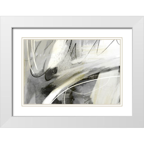 Speak to Me White Modern Wood Framed Art Print with Double Matting by Naskrent, Delores