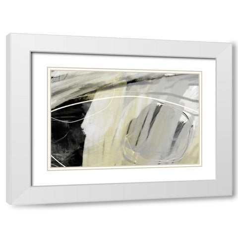Whisper It White Modern Wood Framed Art Print with Double Matting by Naskrent, Delores