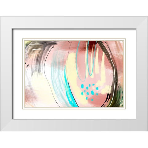 Articulate White Modern Wood Framed Art Print with Double Matting by Naskrent, Delores