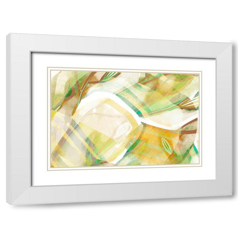 Broadleaf White Modern Wood Framed Art Print with Double Matting by Naskrent, Delores