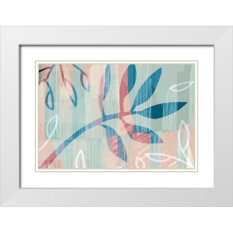 Blythe White Modern Wood Framed Art Print with Double Matting by Naskrent, Delores