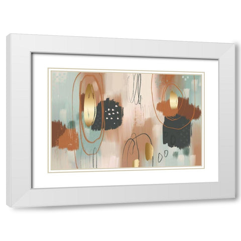 Baked Clay White Modern Wood Framed Art Print with Double Matting by Naskrent, Delores