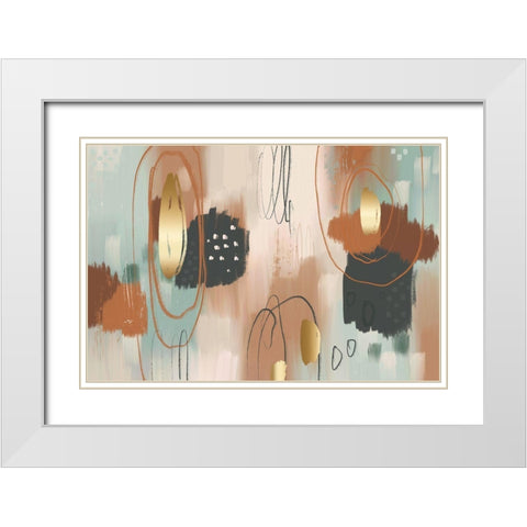 Baked Clay White Modern Wood Framed Art Print with Double Matting by Naskrent, Delores