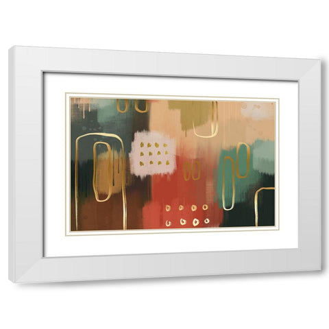 Earthenware White Modern Wood Framed Art Print with Double Matting by Naskrent, Delores
