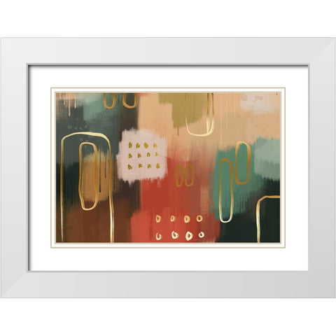 Earthenware White Modern Wood Framed Art Print with Double Matting by Naskrent, Delores