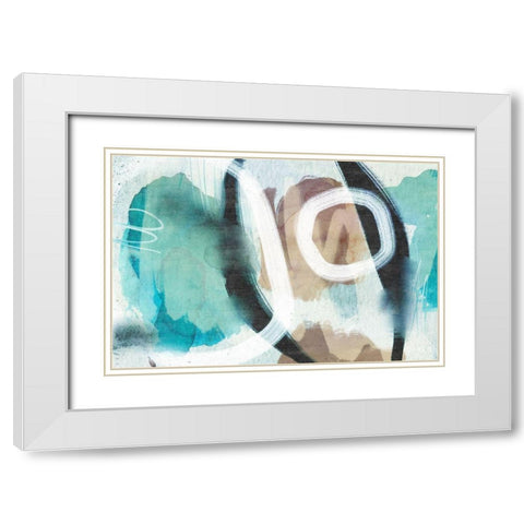 Downrush White Modern Wood Framed Art Print with Double Matting by Naskrent, Delores