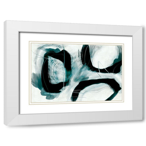 Dark Tension White Modern Wood Framed Art Print with Double Matting by Naskrent, Delores