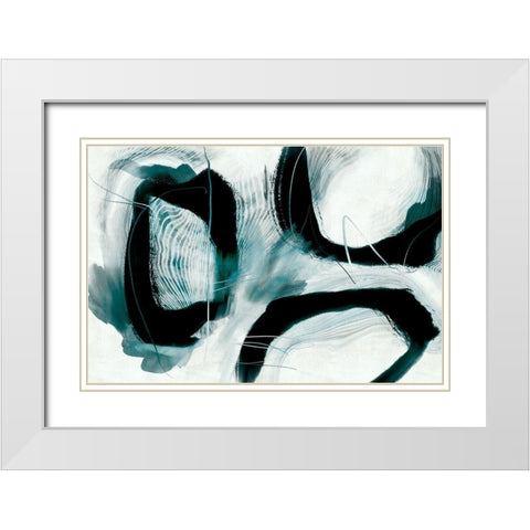 Dark Tension White Modern Wood Framed Art Print with Double Matting by Naskrent, Delores