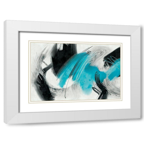 Familiar Duress White Modern Wood Framed Art Print with Double Matting by Naskrent, Delores