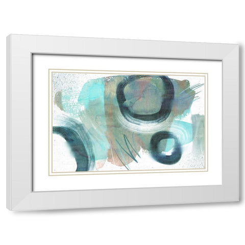 Hushed Tones White Modern Wood Framed Art Print with Double Matting by Naskrent, Delores