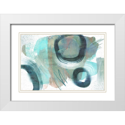 Hushed Tones White Modern Wood Framed Art Print with Double Matting by Naskrent, Delores