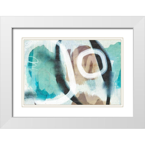 Sentient Murmur White Modern Wood Framed Art Print with Double Matting by Naskrent, Delores