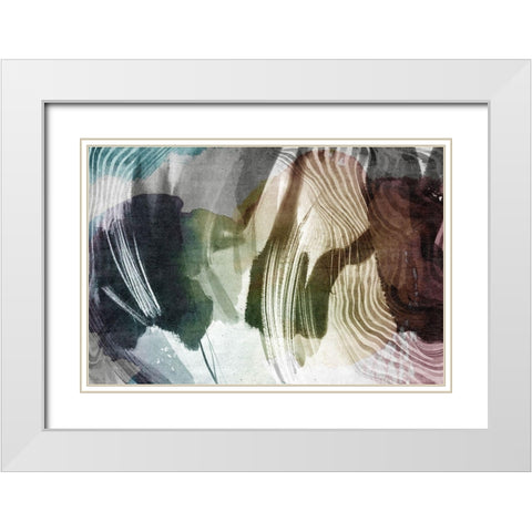 Blackout White Modern Wood Framed Art Print with Double Matting by Naskrent, Delores