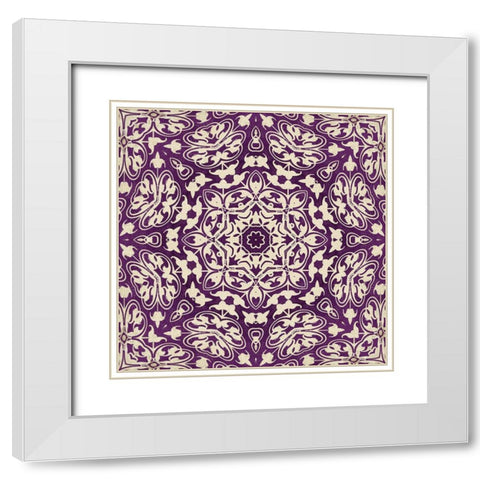 Vintage Star Tile I White Modern Wood Framed Art Print with Double Matting by Haase, Andrea