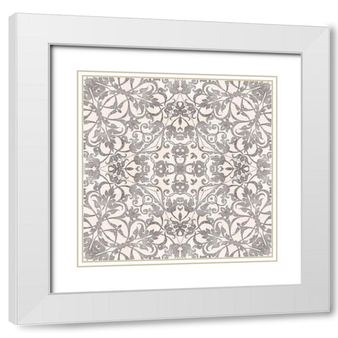 Ancient Age Tile White Modern Wood Framed Art Print with Double Matting by Haase, Andrea