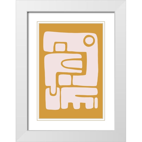 Seventies Vibe I White Modern Wood Framed Art Print with Double Matting by Haase, Andrea