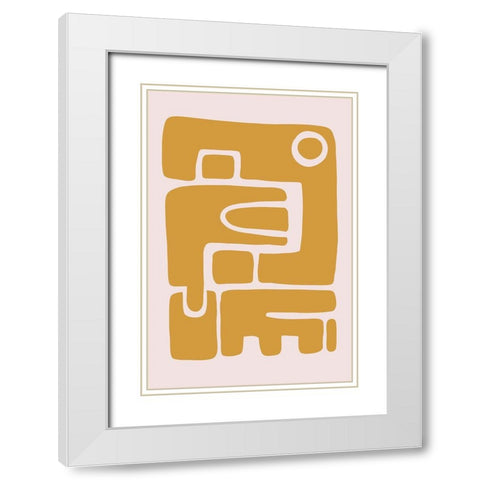 Seventies Vibe II White Modern Wood Framed Art Print with Double Matting by Haase, Andrea