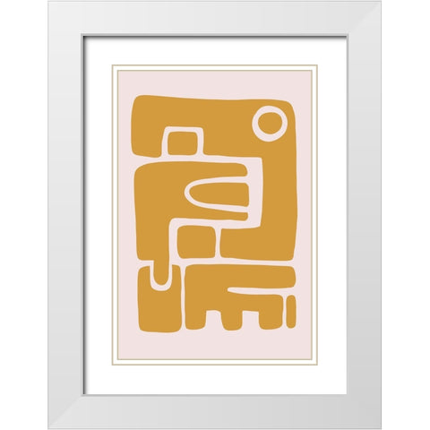 Seventies Vibe II White Modern Wood Framed Art Print with Double Matting by Haase, Andrea