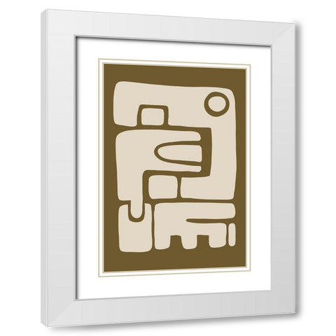 Seventies Vibe III White Modern Wood Framed Art Print with Double Matting by Haase, Andrea