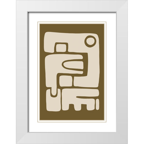 Seventies Vibe III White Modern Wood Framed Art Print with Double Matting by Haase, Andrea