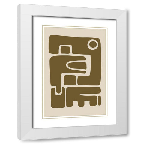 Seventies Vibe IV White Modern Wood Framed Art Print with Double Matting by Haase, Andrea