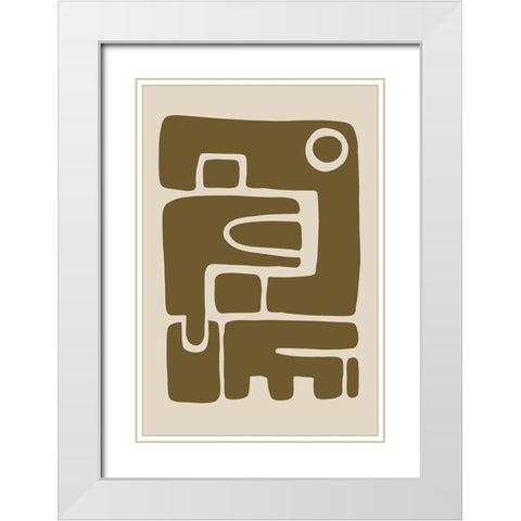 Seventies Vibe IV White Modern Wood Framed Art Print with Double Matting by Haase, Andrea