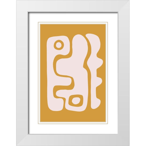 Seventies Groove I White Modern Wood Framed Art Print with Double Matting by Haase, Andrea