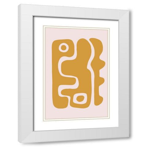 Seventies Groove II White Modern Wood Framed Art Print with Double Matting by Haase, Andrea