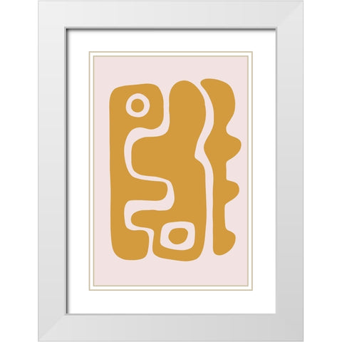 Seventies Groove II White Modern Wood Framed Art Print with Double Matting by Haase, Andrea
