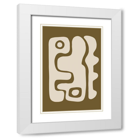 Seventies Groove III White Modern Wood Framed Art Print with Double Matting by Haase, Andrea