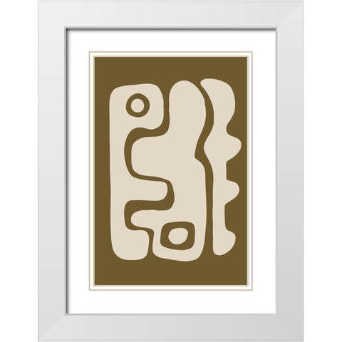 Seventies Groove III White Modern Wood Framed Art Print with Double Matting by Haase, Andrea