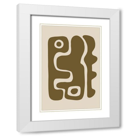 Seventies Groove IV White Modern Wood Framed Art Print with Double Matting by Haase, Andrea