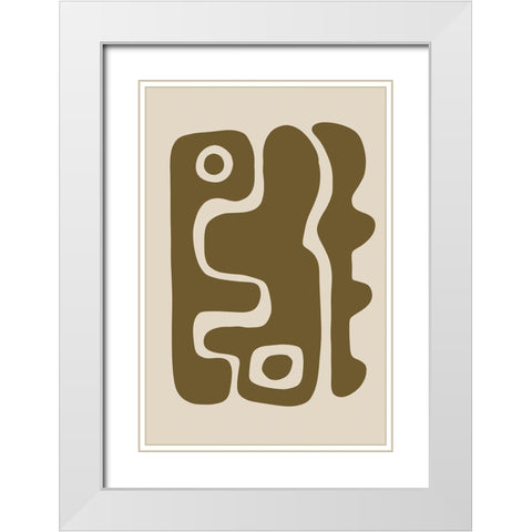Seventies Groove IV White Modern Wood Framed Art Print with Double Matting by Haase, Andrea