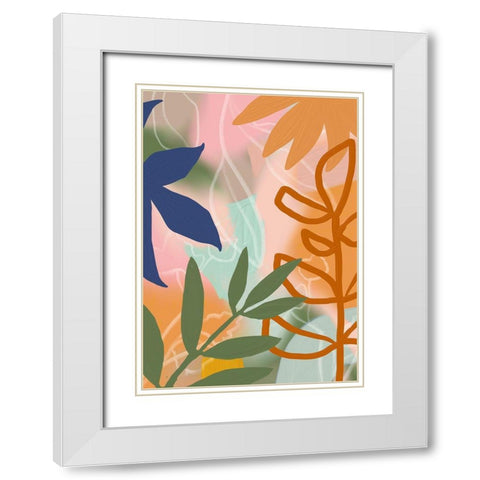 Summer Jungle White Modern Wood Framed Art Print with Double Matting by Haase, Andrea