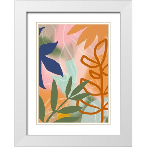 Summer Jungle White Modern Wood Framed Art Print with Double Matting by Haase, Andrea