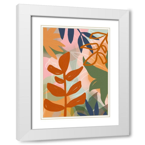 Summer Garden White Modern Wood Framed Art Print with Double Matting by Haase, Andrea