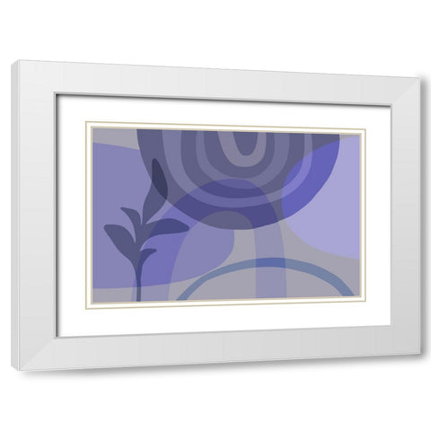 Pure Periwinkle White Modern Wood Framed Art Print with Double Matting by Haase, Andrea