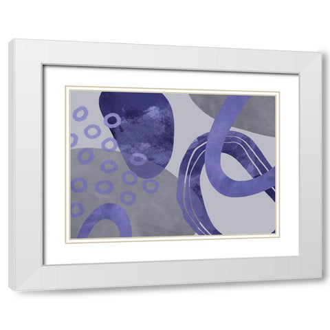 Floating Force White Modern Wood Framed Art Print with Double Matting by Haase, Andrea