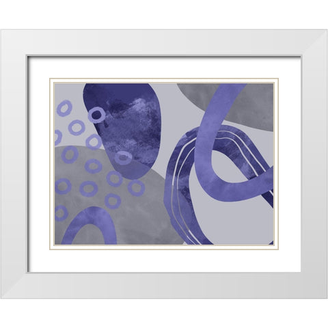 Floating Force White Modern Wood Framed Art Print with Double Matting by Haase, Andrea
