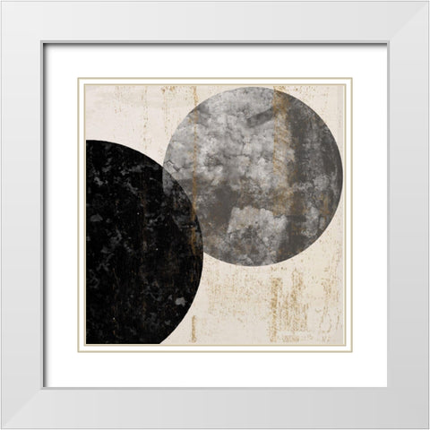 Crisscross I White Modern Wood Framed Art Print with Double Matting by Smith, Karen