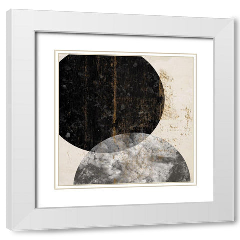 Crisscross II White Modern Wood Framed Art Print with Double Matting by Smith, Karen