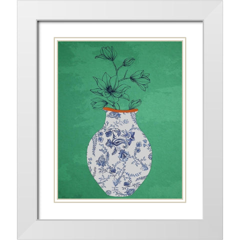 Vaseorvase I White Modern Wood Framed Art Print with Double Matting by Smith, Karen