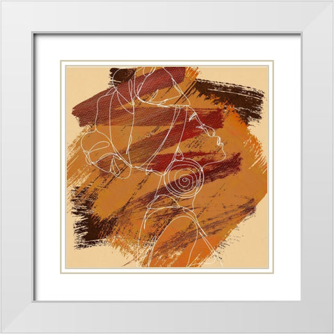 Grace II White Modern Wood Framed Art Print with Double Matting by Smith, Karen