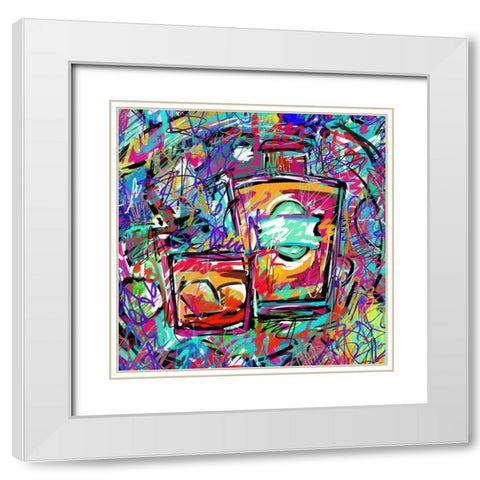 Boozey I White Modern Wood Framed Art Print with Double Matting by Novak, Rick