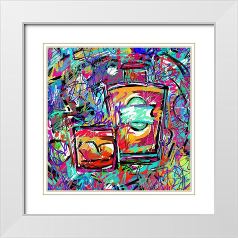 Boozey I White Modern Wood Framed Art Print with Double Matting by Novak, Rick