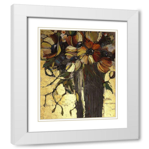 Goldleaf Poppies White Modern Wood Framed Art Print with Double Matting by Eaton, Winnie