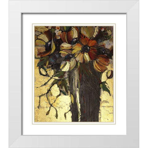 Goldleaf Poppies White Modern Wood Framed Art Print with Double Matting by Eaton, Winnie