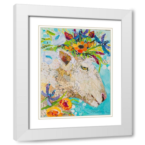 Spring Lamb 17 White Modern Wood Framed Art Print with Double Matting by St Hilaire, Elizabeth