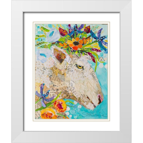 Spring Lamb 17 White Modern Wood Framed Art Print with Double Matting by St Hilaire, Elizabeth