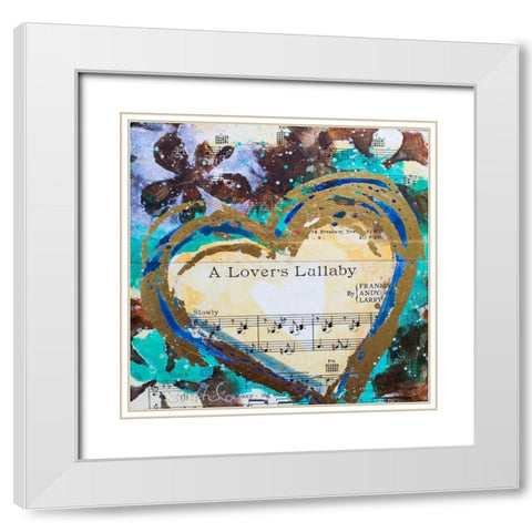 Lovers Lullaby White Modern Wood Framed Art Print with Double Matting by St Hilaire, Elizabeth